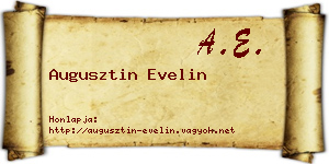 Augusztin Evelin névjegykártya