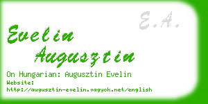 evelin augusztin business card